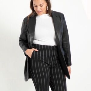 Eloquii Faux Leather Blazer